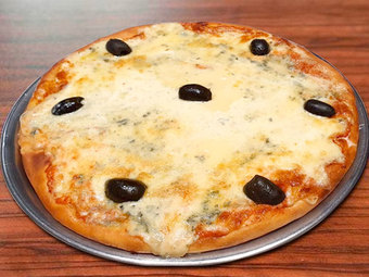 Pizza de roquefort a la crema